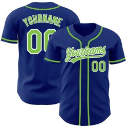 Green-White Jersey Authentic Royal Custom Baseball Neon