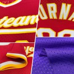 Maglia da baseball personalizzata autentica viola, nera e grigia, stile retrò Maglia da baseball personalizzata autentica viola, nera e grigia, stile retrò