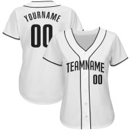 Custom White Baseball Authentic Black Jersey Custom White Baseball Authentic Black Jersey
