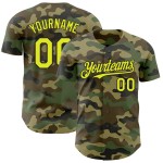Maglia Servizio Salute Baseball Neon Autentica Giallo-Nero Camo Personalizzata Maglia Servizio Salute Baseball Neon Autentica Giallo-Nero Camo Personalizzata