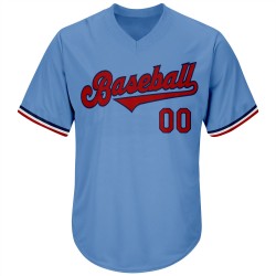 Authentic Blue Jersey Throwback Rib-Knit Custom Red-Navy Shirt Baseball Light Authentic Blue Jersey Throwback Rib-Knit Custom Red-Navy Shirt Baseball Light