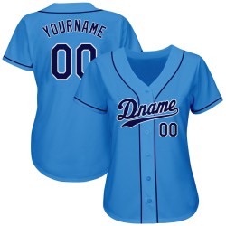 Authentic Navy-White Baseball Powder Blue Custom Jersey Authentic Navy-White Baseball Powder Blue Custom Jersey