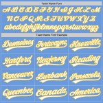 Maglia da baseball personalizzata leggera retrò bianco-oro, blu, autentica Maglia da baseball personalizzata leggera retrò bianco-oro, blu, autentica