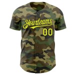 Maglia Servizio Salute Baseball Neon Autentica Giallo-Nero Camo Personalizzata Maglia Servizio Salute Baseball Neon Autentica Giallo-Nero Camo Personalizzata