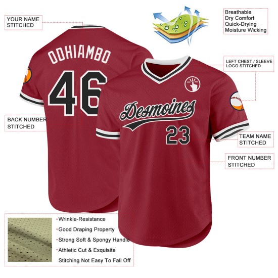 Maglia da baseball autentica nera e bianca retrò, personalizzata, color marrone Maglia da baseball autentica nera e bianca retrò, personalizzata, color marrone