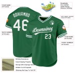 Maglia da baseball autentica verde bianca Kelly personalizzata retrò Maglia da baseball autentica verde bianca Kelly personalizzata retrò