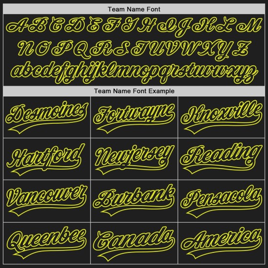 Maglia da baseball con motivo personalizzato Lines Neon 3D, design autentico, nero e giallo, curva Maglia da baseball con motivo personalizzato Lines Neon 3D, design autentico, nero e giallo, curva