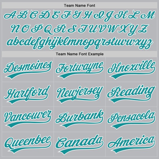 Maglia da baseball personalizzata retrò autentica grigia, verde acqua e bianco Maglia da baseball personalizzata retrò autentica grigia, verde acqua e bianco