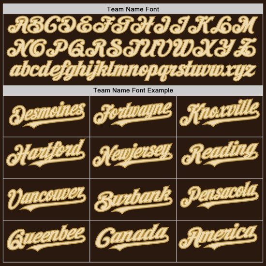 Maglia da baseball personalizzata marrone oro crema-vecchia autentica Maglia da baseball personalizzata marrone oro crema-vecchia autentica