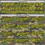 Maglia Servizio Salute Baseball Neon Autentica Giallo-Nero Camo Personalizzata Maglia Servizio Salute Baseball Neon Autentica Giallo-Nero Camo Personalizzata
