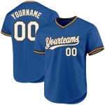 Maglia da baseball autentica oro-nera, blu, retrò, personalizzata Maglia da baseball autentica oro-nera, blu, retrò, personalizzata