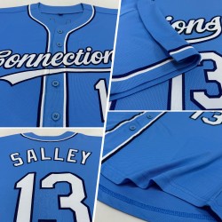 Custom White-Navy Authentic Jersey Blue Powder Baseball Custom White-Navy Authentic Jersey Blue Powder Baseball