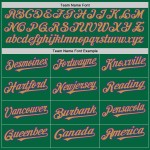Maglia da baseball personalizzata Old Kelly autentica, verde, oro-viola Maglia da baseball personalizzata Old Kelly autentica, verde, oro-viola