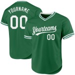 Maglia da baseball autentica verde bianca Kelly personalizzata retrò Maglia da baseball autentica verde bianca Kelly personalizzata retrò