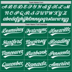 Maglia da baseball autentica verde bianca Kelly personalizzata retrò Maglia da baseball autentica verde bianca Kelly personalizzata retrò