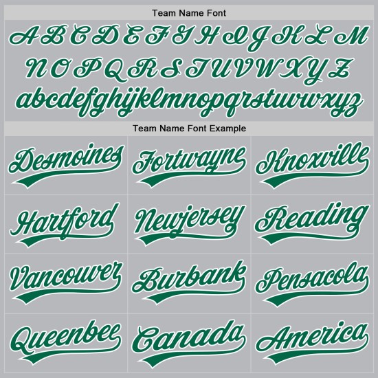 Maglia da baseball autentica grigia Kelly Throwback verde-bianca personalizzata Maglia da baseball autentica grigia Kelly Throwback verde-bianca personalizzata