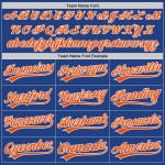 Maglia da baseball personalizzata autentica arancione-bianca Royal Throwback Maglia da baseball personalizzata autentica arancione-bianca Royal Throwback