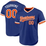 Maglia da baseball personalizzata autentica arancione-bianca Royal Throwback Maglia da baseball personalizzata autentica arancione-bianca Royal Throwback