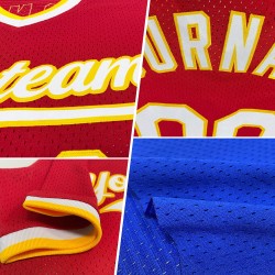 Maglia da baseball personalizzata autentica arancione-bianca Royal Throwback
