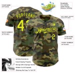 Maglia Servizio Salute Baseball Neon Autentica Giallo-Nero Camo Personalizzata Maglia Servizio Salute Baseball Neon Autentica Giallo-Nero Camo Personalizzata