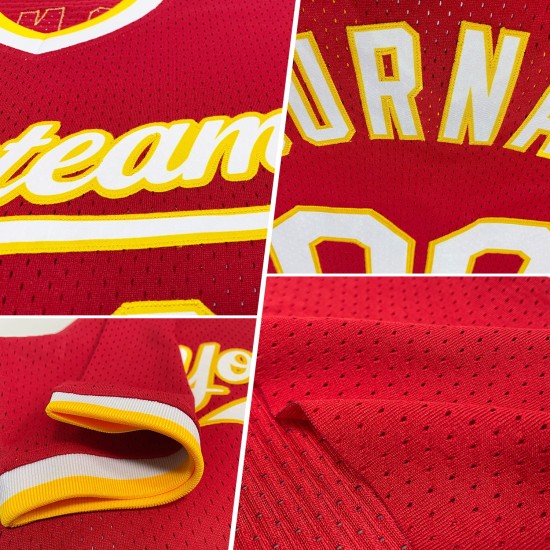 Maglia da baseball personalizzata autentica, rossa, nera e crema, stile retrò Maglia da baseball personalizzata autentica, rossa, nera e crema, stile retrò