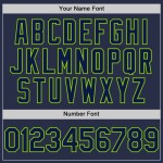 Maglia Neon autentica senza maniche blu navy da baseball verde personalizzata Maglia Neon autentica senza maniche blu navy da baseball verde personalizzata