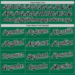 Maglia da baseball Kelly senza maniche nera e bianca personalizzata, verde Maglia da baseball Kelly senza maniche nera e bianca personalizzata, verde